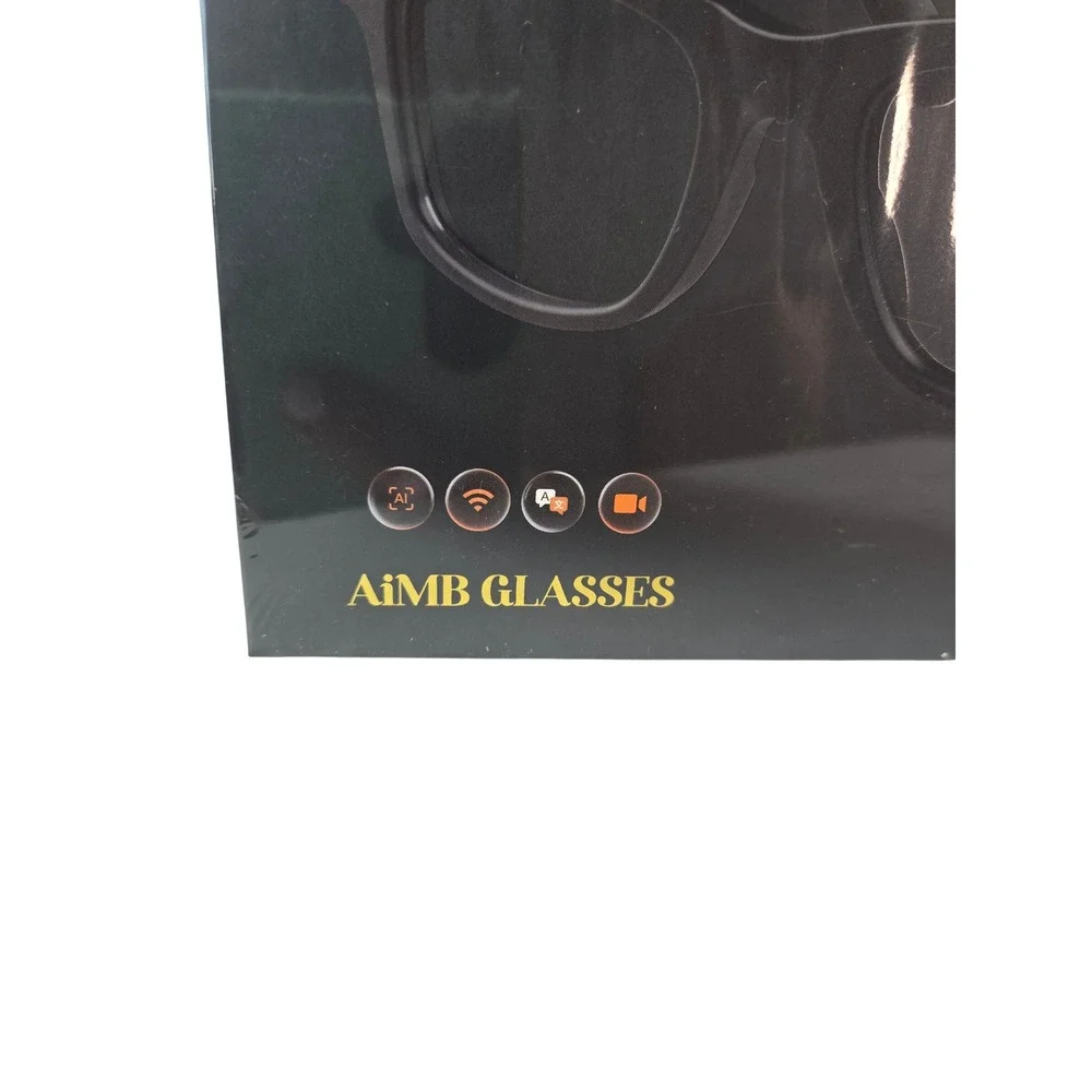 AiMB‎ S2 Max Smart Glasses AI Voice Assistant Video Recording 3 Lens Sets Black